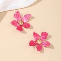 1 Paire Style Simple Style Classique Fleur Alliage Boucles D'Oreilles sku image 2