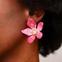 1 Pair Simple Style Classic Style Flower Alloy Ear Studs main image 2