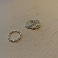Wholesale Jewelry Elegant Simple Style Geometric Artificial Pearl Rings main image 4