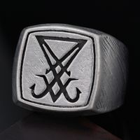 Hip-Hop Streetwear Symbol 304 Stainless Steel Carving Men's Rings main image 1