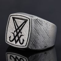 Hip-Hop Streetwear Symbol 304 Stainless Steel Carving Men's Rings main image 7