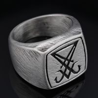 Hip-Hop Streetwear Symbol 304 Stainless Steel Carving Men's Rings main image 9