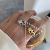 Fashion Simple Solid Color Geometric Open Alloy Opening Ring sku image 1