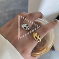 Fashion Simple Solid Color Geometric Open Alloy Opening Ring sku image 2