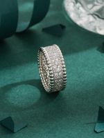 Copper White Gold Plated Basic Simple Style Classic Style Inlay Geometric Zircon Rings main image 1