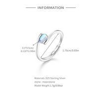 Sterling Silber Süss Überzug Inlay Geometrisch Zirkon Offener Ring main image 2