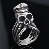 Hip-Hop Streetwear Skull 304 Stainless Steel Men's Rings main image 10