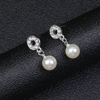 Elegant Bridal Modern Style Geometric Solid Color Alloy Inlay Imitation Pearl Rhinestones Women's Earrings Necklace main image 8