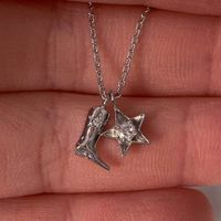 Wholesale Jewelry Hip-Hop Retro Star Boots 201 Stainless Steel Copper Gold Plated Plating Pendant Necklace main image 3