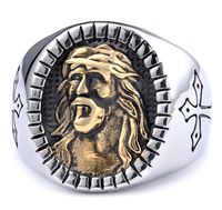 Hip-Hop Streetwear Human Cross 304 Stainless Steel Men's Rings main image 10