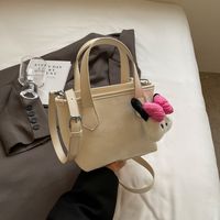 Women's Medium Pu Leather Solid Color Classic Style Square Zipper Crossbody Bag sku image 6