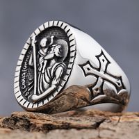 Hip-Hop Streetwear Human 304 Stainless Steel Men's Rings main image 6