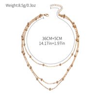 Wholesale Jewelry Elegant Lady Modern Style Solid Color Alloy Plating Three Layer Necklace main image 2
