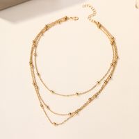 Wholesale Jewelry Elegant Lady Modern Style Solid Color Alloy Plating Three Layer Necklace main image 5