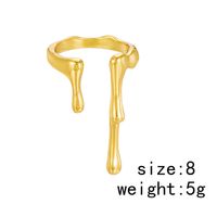 Hip-Hop Modern Style Water Droplets Alloy Plating Unisex Open Rings main image 2