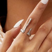 Hip-Hop Modern Style Water Droplets Alloy Plating Unisex Open Rings main image 1