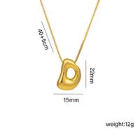 Titan Stahl 18 Karat Vergoldet Hip Hop Einfacher Stil Überzug Brief Halskette Mit Anhänger sku image 4