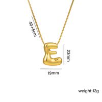 Titanium Steel 18K Gold Plated Hip-Hop Simple Style Plating Letter Pendant Necklace sku image 5