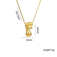 Titanium Steel 18K Gold Plated Hip-Hop Simple Style Plating Letter Pendant Necklace sku image 6