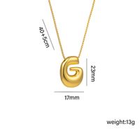 Titan Stahl 18 Karat Vergoldet Hip Hop Einfacher Stil Überzug Brief Halskette Mit Anhänger sku image 7