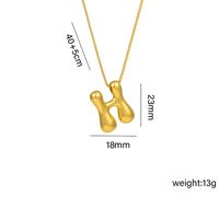 Titan Stahl 18 Karat Vergoldet Hip Hop Einfacher Stil Überzug Brief Halskette Mit Anhänger sku image 8