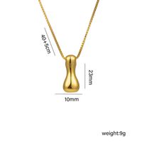 Titan Stahl 18 Karat Vergoldet Hip Hop Einfacher Stil Überzug Brief Halskette Mit Anhänger sku image 9