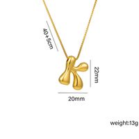Titan Stahl 18 Karat Vergoldet Hip Hop Einfacher Stil Überzug Brief Halskette Mit Anhänger sku image 11