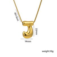Titanium Steel 18K Gold Plated Hip-Hop Simple Style Plating Letter Pendant Necklace sku image 10