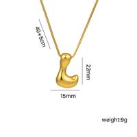 Titanium Steel 18K Gold Plated Hip-Hop Simple Style Plating Letter Pendant Necklace sku image 12