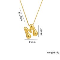 Titan Stahl 18 Karat Vergoldet Hip Hop Einfacher Stil Überzug Brief Halskette Mit Anhänger sku image 13