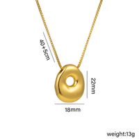 Titan Stahl 18 Karat Vergoldet Hip Hop Einfacher Stil Überzug Brief Halskette Mit Anhänger sku image 15