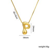 Titanium Steel 18K Gold Plated Hip-Hop Simple Style Plating Letter Pendant Necklace sku image 16