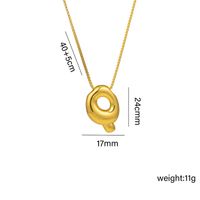 Titanium Steel 18K Gold Plated Hip-Hop Simple Style Plating Letter Pendant Necklace sku image 17