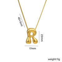 Titanium Steel 18K Gold Plated Hip-Hop Simple Style Plating Letter Pendant Necklace sku image 18