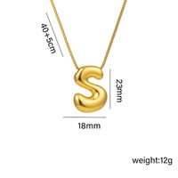 Titanium Steel 18K Gold Plated Hip-Hop Simple Style Plating Letter Pendant Necklace sku image 19