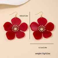 1 Pair Simple Style Classic Style Flower Inlay Arylic Rhinestones Drop Earrings main image 2