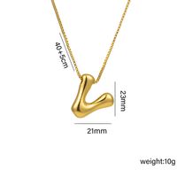Titanium Steel 18K Gold Plated Hip-Hop Simple Style Plating Letter Pendant Necklace sku image 22