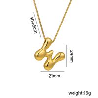 Titanium Steel 18K Gold Plated Hip-Hop Simple Style Plating Letter Pendant Necklace sku image 23