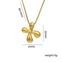 Titan Stahl 18 Karat Vergoldet Hip Hop Einfacher Stil Überzug Brief Halskette Mit Anhänger sku image 24
