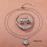 Elegant Lady Geometric Alloy Inlay Artificial Crystal Silver Plated Women's Jewelry Set main image 2