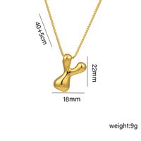 Titan Stahl 18 Karat Vergoldet Hip Hop Einfacher Stil Überzug Brief Halskette Mit Anhänger sku image 25