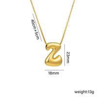 Titanium Steel 18K Gold Plated Hip-Hop Simple Style Plating Letter Pendant Necklace sku image 26
