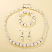 Lässig Luxuriös Braut Geometrisch Künstliche Perle Inlay Künstliche Perlen Frau Schmuck-Set main image 1