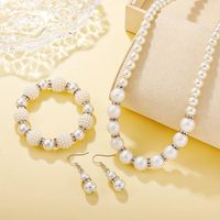 Casual Luxurious Bridal Geometric Artificial Pearl Inlay Artificial Pearls Women's Jewelry Set main image 5
