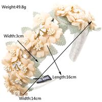 Women's Casual Vacation Classic Style Flower Alloy Sponge Inlay Glass Hair Band main image 2
