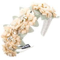 Women's Casual Vacation Classic Style Flower Alloy Sponge Inlay Glass Hair Band sku image 3
