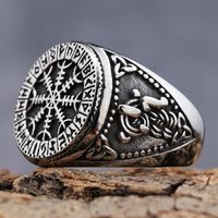 Hip-Hop Streetwear Snowflake 304 Stainless Steel Men's Rings main image 4