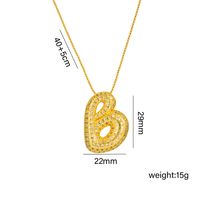 Titanium Steel 18K Gold Plated Simple Style Classic Style Plating Letter Pendant Necklace sku image 2