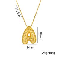 Titanium Steel 18K Gold Plated Simple Style Classic Style Plating Letter Pendant Necklace main image 5