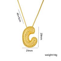Titanium Steel 18K Gold Plated Simple Style Classic Style Plating Letter Pendant Necklace sku image 3